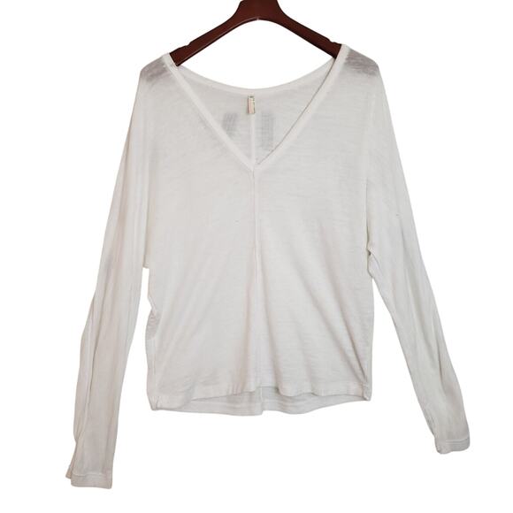 Free People Movement Mix It Up Dolman LS Activate Tee. Sz Large. RARE in White - Picture 3 of 9